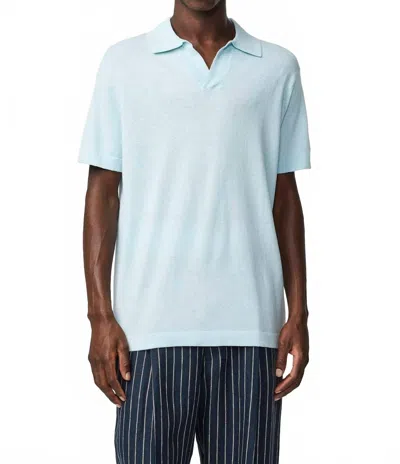 Nn07 Ryan Short Sleeve Polo In Winter Sky In Blue