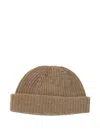 Nn07 Sailor Ribbed Wool Beanie In Brown