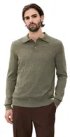 Nn07 Serge Polo Sweater Capers In Green