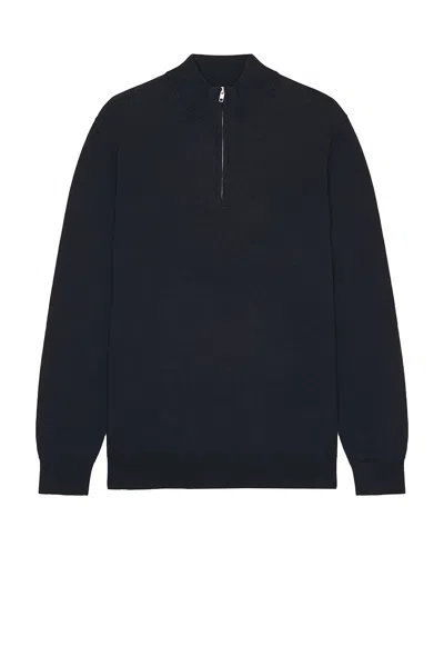 Nn07 Sergio Zip Mock Neck Sweater In Navy Multi