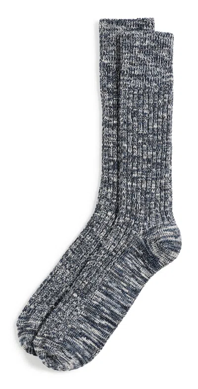 Nn07 Sheerwood Socks Navy Blue