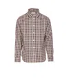 Nn07 Colby Checked Cotton Shirt In Brown