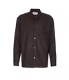 Nn07 Striped Long Sleeve Shirt Pocket In Brown