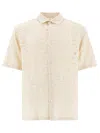 Nn07 Freddy Shirt Tailored Collar Short Sleeves Texture In Pink