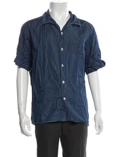 Pre-owned Nn07 Short Sleeve Denim Shirt In Blue