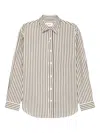Nn07 Skyler Striped-pattern Button-down Shirt In Neutral