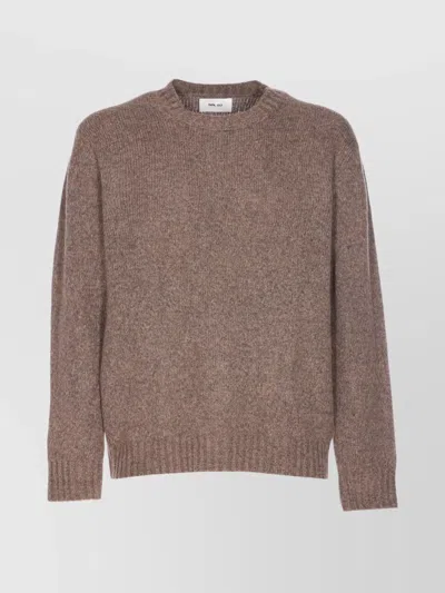 Nn07 Soft Crewneck Sweater Long Sleeves In Brown