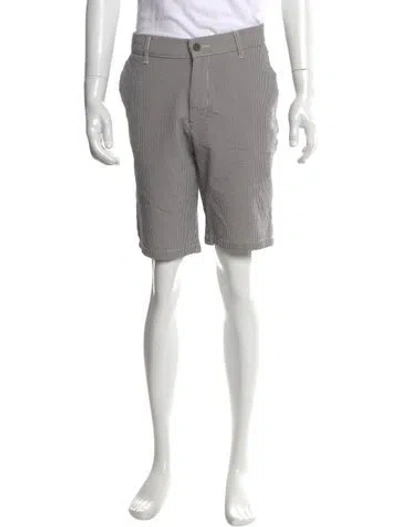 Pre-owned Nn07 Striped Flat Front Shorts In Silver