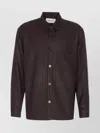 Nn07 Striped Long Sleeve Shirt Pocket In Black