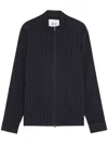 Nn07 Jaxon 1921 Striped Organic Cotton And Silk-blend Jacket In Black