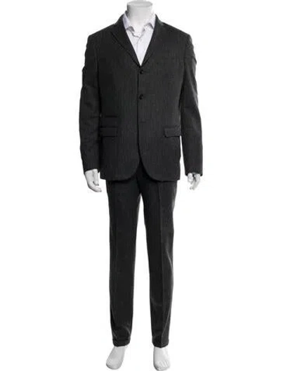 Pre-owned Nn07 Striped Two-piece Suit In Black