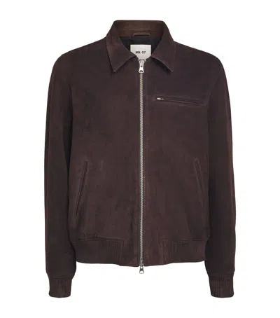 Nn07 Suede Owen Jacket In Brown