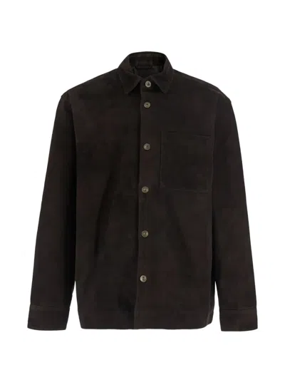 Nn07 Suede Patch-pocket Jacket In Purple