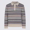 Nn07 Robbie Fair Isle Wool-blend Polo Sweater In Gray