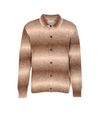 Nn07 Collared Gradient Knitwear With Ribbed Cuffs And Hem In Multi
