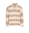 Nn07 Long Sleeve Ribbed Knit Sweater With Regular Collar In Brown