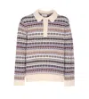 Nn07 Fair Isle-knit Long-sleeved Polo Shirt In Multi