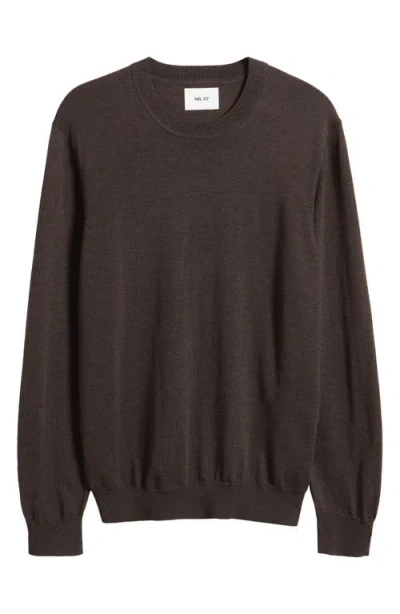 Nn07 Ted 6605 Wool Sweater In Demitasse