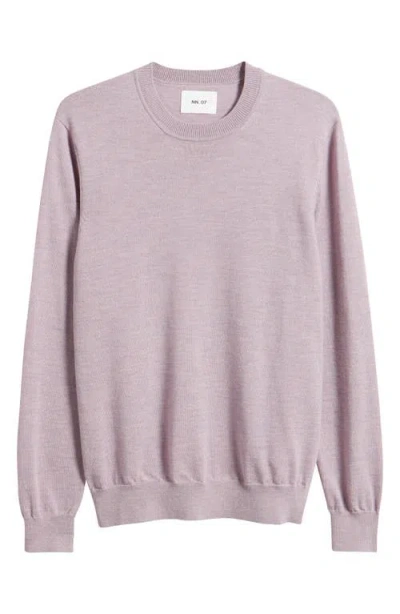 Nn07 Ted 6605 Wool Sweater In Grape Shake