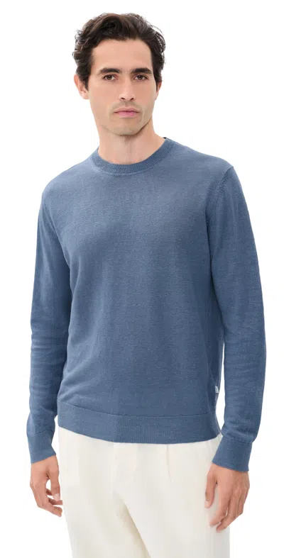 Nn07 Ten Linen Sweater Stone Blue