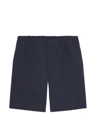 Nn07 Textured Tailored Shorts In Blue