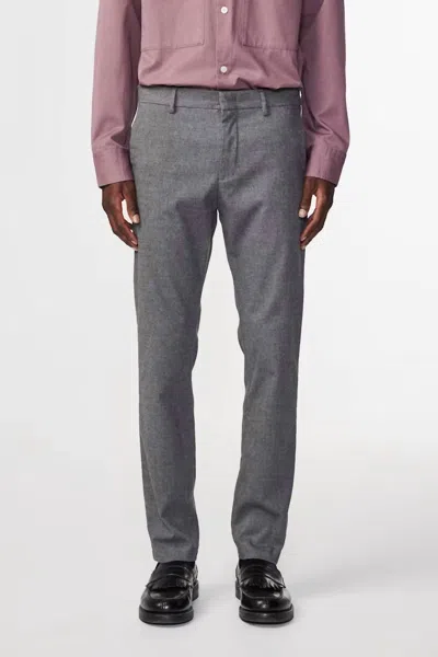 Nn07 Theo Melange Tailored Slim Fit Chino Pants In Dark Grey