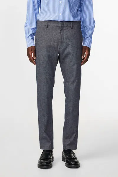 Nn07 Theo Melange Tailored Slim Fit Chino Pants In Navy Blue