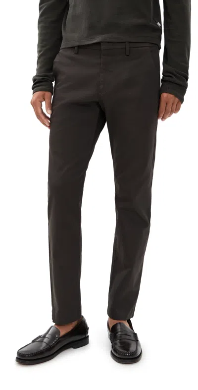 Nn07 Theo Tailored Chino Pants Dark Army In Black