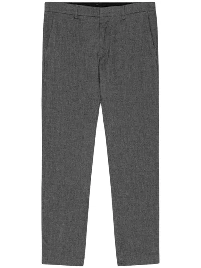 Nn07 Theo 1067 Straight-leg Stretch-cotton Trousers In Gray