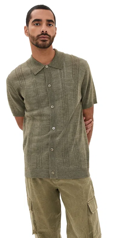 Nn07 Thor Button Down Sweater Polo Capers
