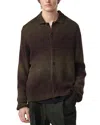 Nn07 Thor Gradient Bubble Stitch Cardigan In Brown
