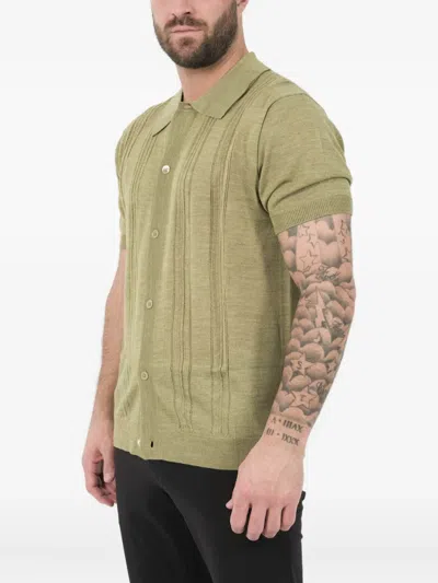 Nn07 Thor Striped Shirt In Green