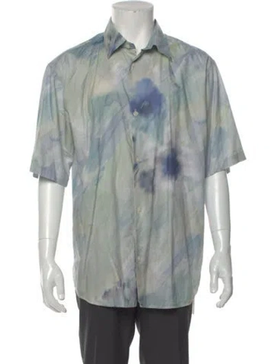Pre-owned Nn07 Tie-dye Print Short Sleeve Shirt In Blue