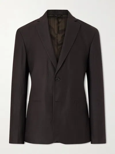 Nn07 Timo 1808 Canvas Blazer In Brown