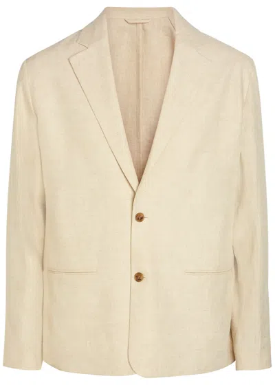 Nn07 Timo Linen Blazer In Neutral