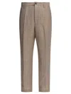 Nn07 Wool Brown Trousers In Neutral