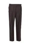 Nn07 Pinstripe-pattern Trousers In Brown