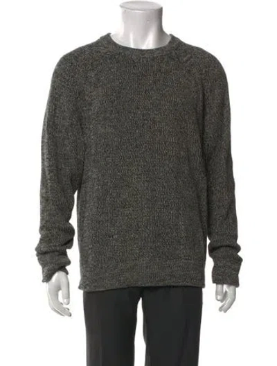 Pre-owned Nn07 Tweed Pattern Crew Neck Pullover In Green