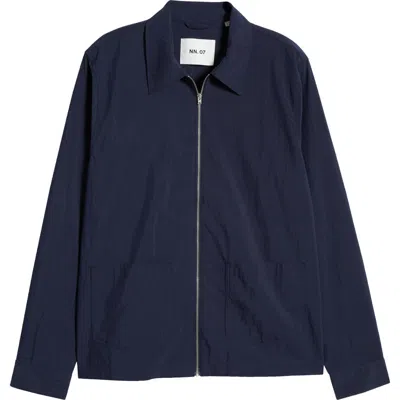 Nn07 Virgil Zip Shirt Jacket In Navy Blue