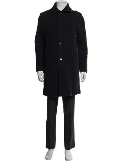 Pre-owned Nn07 Virgin Wool Overcoat In Blue