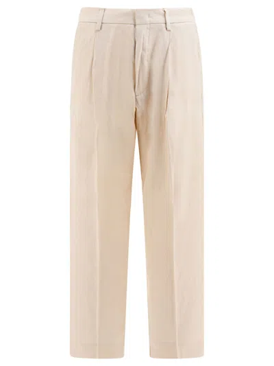 Nn07 Viscose Beige Trousers In Animal Print