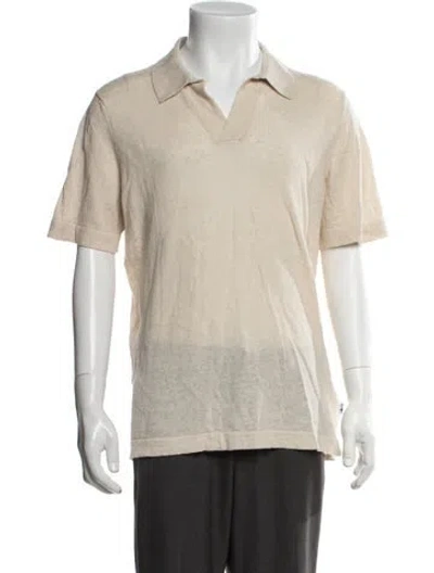 Pre-owned Nn07 V-neck Short Sleeve Polo Shirt In Neutrals