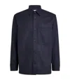 Nn07 Wool-blend Stripe Overshirt In Black