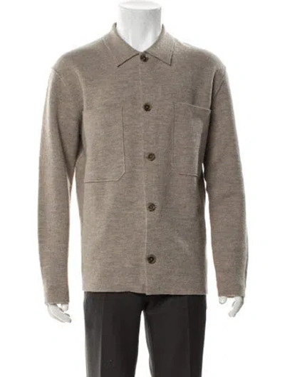Pre-owned Nn07 Wool Collar Cardigan In Neutral