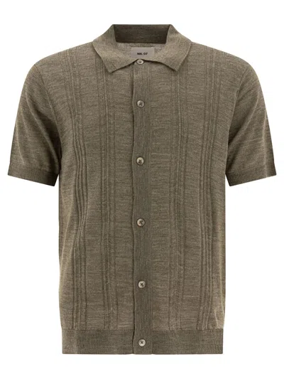 Nn07 Kintted Shirt In Brown