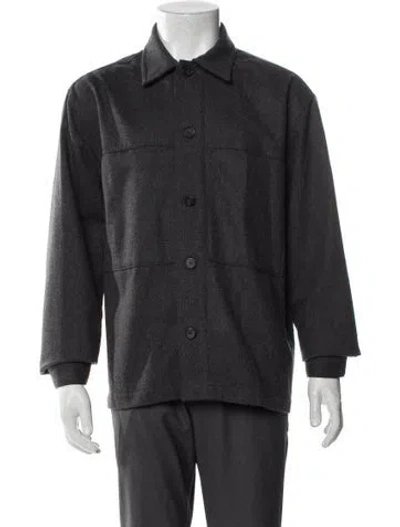 Pre-owned Nn07 Wool Long Sleeve Shirt In Gray