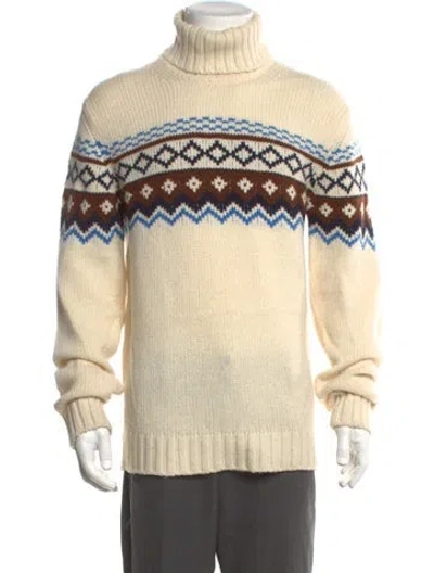 Pre-owned Nn07 Wool Patterned Pullover In Neutral