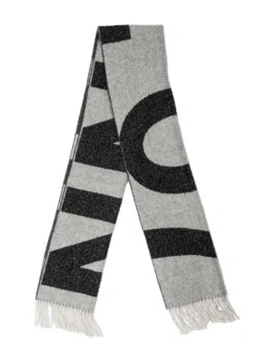 Pre-owned Nn07 Wool Printed Scarf W/ Tags In Gray
