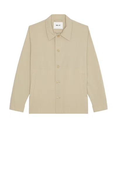 Nn07 Zander Overshirt In White Pepper