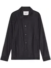 Nn07 Mens Zander Seersucker Hybrid Overshirt Jacket In Blue